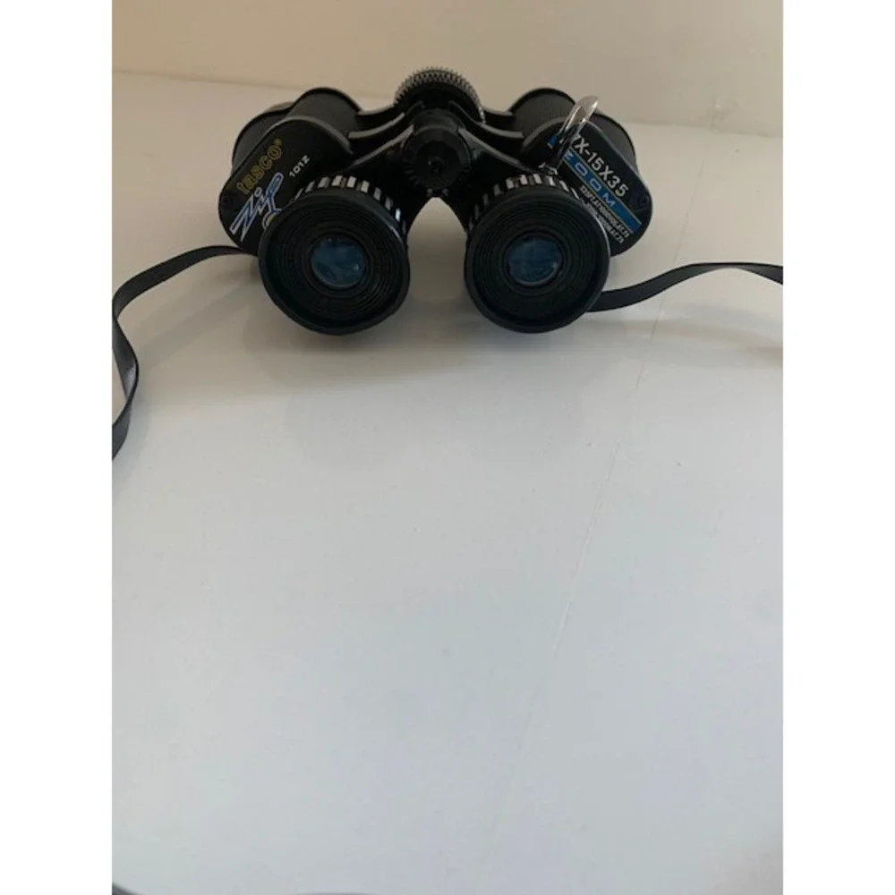 Tasco Zip 101Z Zoom‎ Binoculars 7X-15X35mm with Case and Caps Vintage Optics